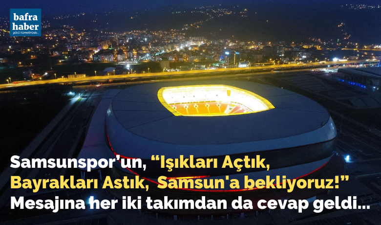 Samsunspor'un mesajına her ikitakımdan da mesaj geldi - SAMSUN (İHA) – Suudi Arabistan’da oynanacak Turkcell Süper Kupa mücadelesinin Suudi yetkililerin Türk kulüplerinin taleplerinin kabul etmemesi üzerine ertelenmesi Samsun’da Fenerbahçe ve Samsunspor taraftarları tarafından tarihi Atatürk Anıtı önünde protesto edildi. Taraftarlar finalin Samsun’da oynanmasını istedi.