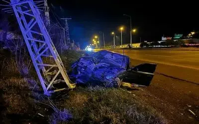 Samsun’da otomobil direğe çarptı: 1 yaralı
