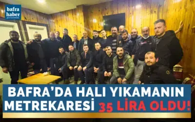 Bafra’da Halı Yıkamanın Metrekaresi 35 Lira Oldu! 