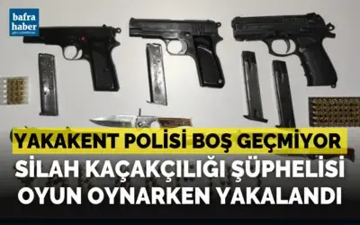 Silah kaçakçılığı şüphelisi oyun oynarken yakalandı