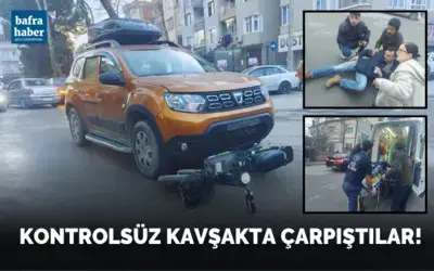 Kontrolsüz Kavşakta Çarpıştılar!