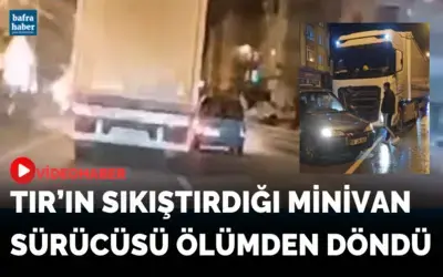 Hafif ticari araç sürücüsü ölümden döndü