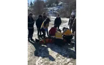 Elektrik akımına kapılan vatandaşın yardımına ambulans helikopter yetişti
