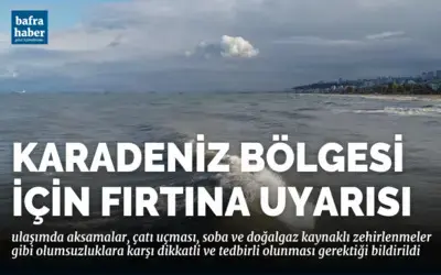 Karadeniz Bölgesi için fırtına uyarısı