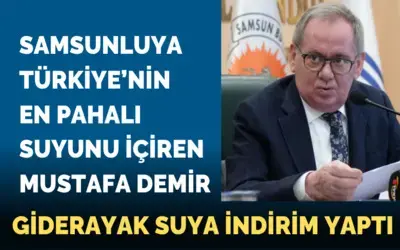 Mustafa Demir giderayak suya indirim yaptı!