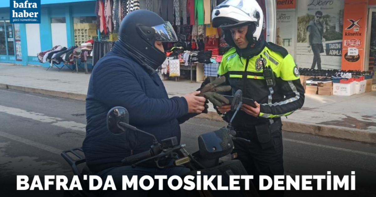 Bafra’da motosiklet denetimi