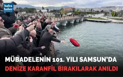 Mübadelenin 101. yılı Samsun'da denize karanfil bırakılarak anıldı