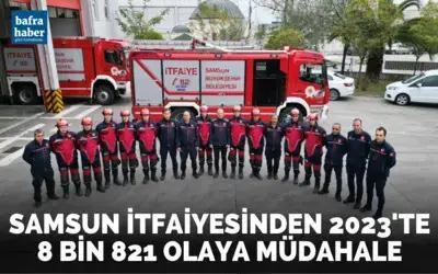 Samsun itfaiyesinden 2023’te 8 bin 821 olaya müdahale