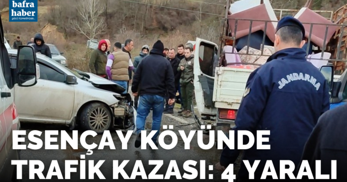 Esençay köyünde trafik kazası: 4 yaralı