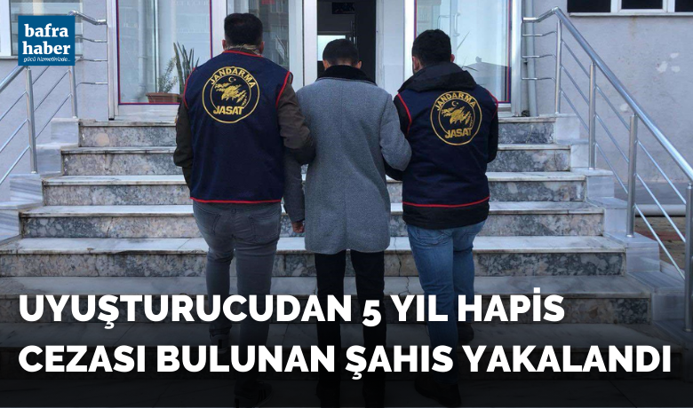 Uyuşturucudan 5 yıl hapiscezası bulunan şahıs yakalandı - Samsun’un Bafra ilçesinde 5 yıl hapis cezası ile aranan şahıs jandarma ekiplerince yakalandı.