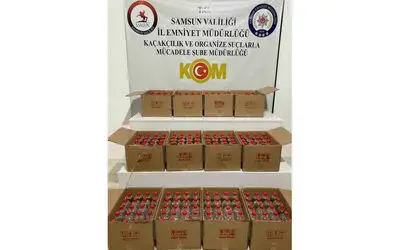 Samsun’da 240 litre etil alkol ele geçirildi

