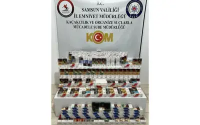 Samsun’da 54 bin 800 adet makaron ele geçirildi
