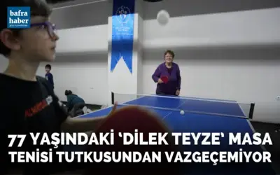 77 yaşındaki ‘Dilek teyze’ masa tenisi tutkusundan vazgeçemiyor