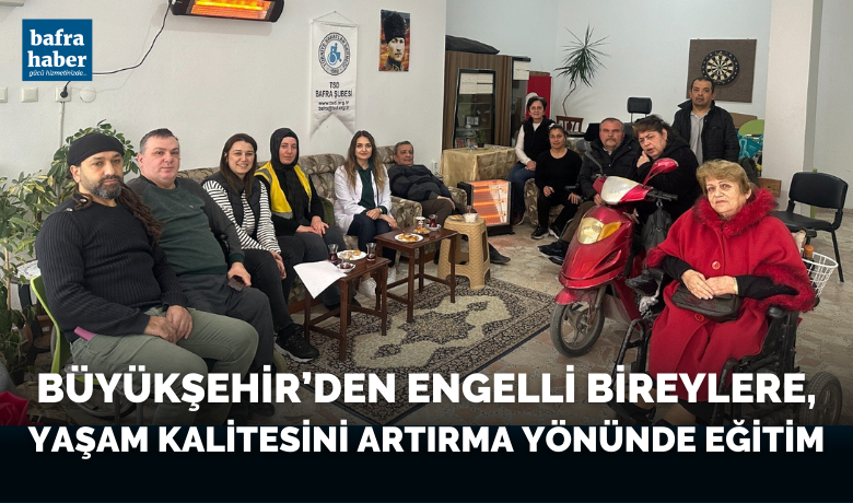 Engelli bireylere özel eğitim - Samsun Büyükşehir Belediyesi Engelli Hizmetleri Birimi tarafından Türkiye Sakatlar Derneği Bafra Şubesi’nde düzenlenen etkinlikte hemşire ve uzman fizyoterapist tarafından engelli bireylerin yaşam kalitesinin artırılmasına yönelik olarak özel eğitim çalışması gerçekleştirildi.
