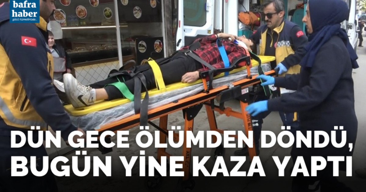 Dün gece ölümden döndü, bugün yine kaza yaptı
