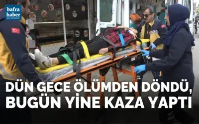 Dün gece ölümden döndü, bugün yine kaza yaptı