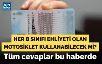 B sınıfı ehliyet ile 125 cc ve altı motosiklet kullanma şartları