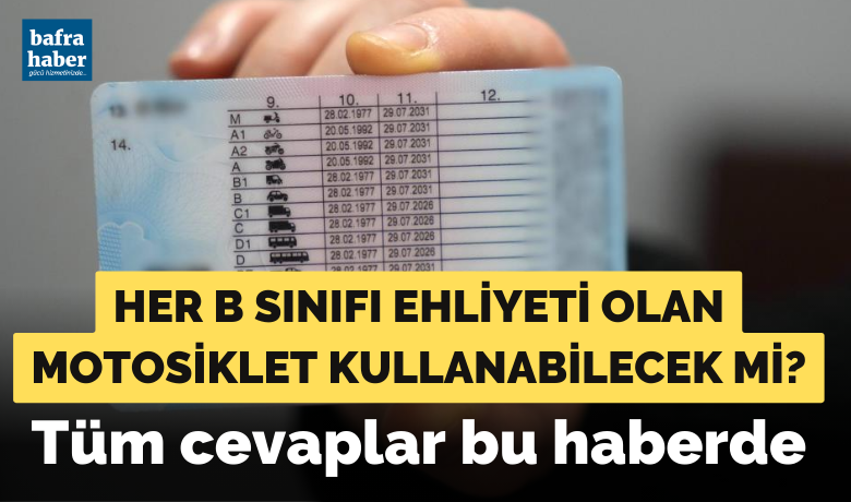 B sınıfı ehliyet ile 125cc ve altı motosiklet kullanma şartları