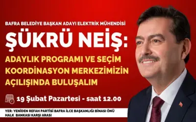 Şükrü Neiş’ten Seçim Koordinasyon Merkezi Açılışına Davet