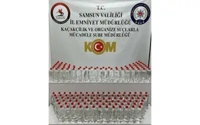 Samsun’da 160 litre etil alkol ele geçirildi
