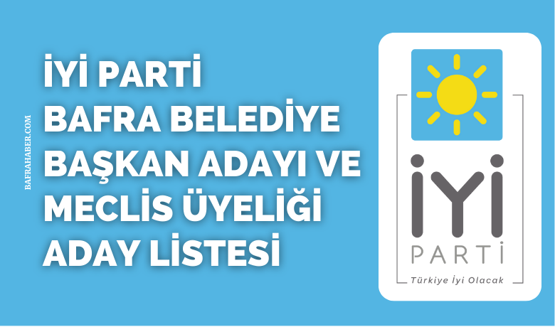 İYİ Parti Bafra BelediyeMeclis üyesi listesi teslim edildi - İYİ Parti Bafra Belediye Başkan adayı ve Bafra Belediye Meclis üyeliği aday listesi ilçe seçim kuruluna teslim edildi.