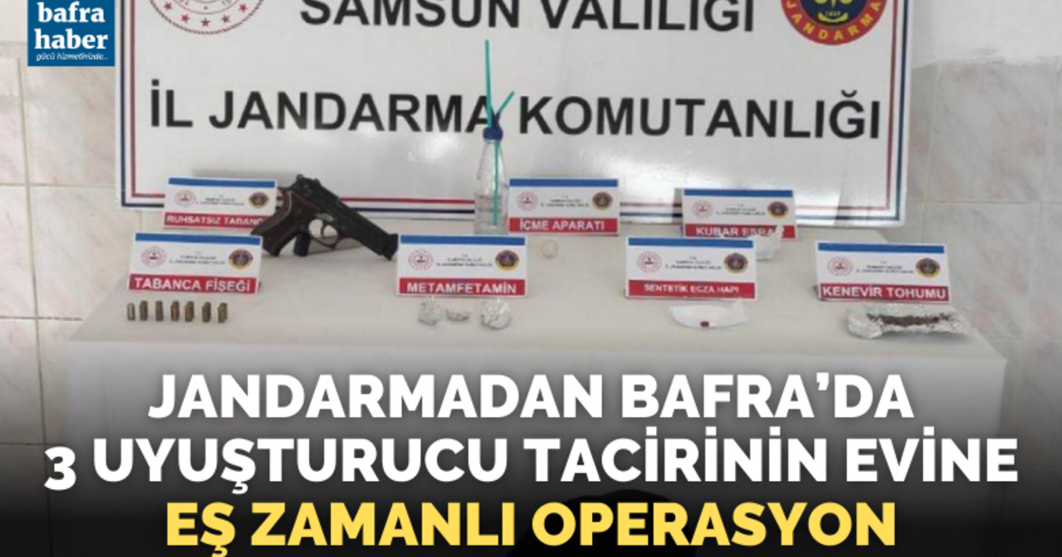 Jandarmadan silah ve uyuşturucu operasyonu: 3 gözaltı