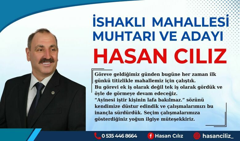 Hasan Cılız İshaklı Mahallesi Muhtar Adayı Oldu 