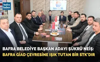 Şükrü Neiş: Bafra Giad Çevresine Işık Tutan Bir Stk’dır