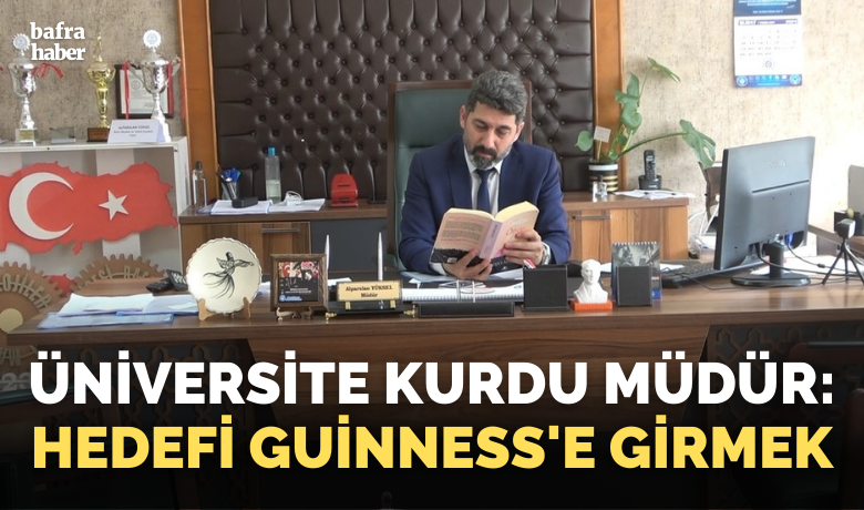 Üniversite kurdu müdür: 12 üniversite bitirdi,4 üniversite okuyor, hedefi Guinness’e girmek - Samsun Bafra Mesleki ve Teknik Anadolu Lisesi Müdürü Alpaslan Yüksel, 12 üniversite bitirdi. Halen dört üniversite eğitimine devam eden okul müdürünün hedefi toplam 17 üniversite bitirmek ve Guinness Rekorlar Kitabı’na girmek.