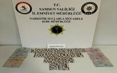 Samsun’da 3 bin 95 sentetik ecza ele geçirildi: 2 gözaltı
