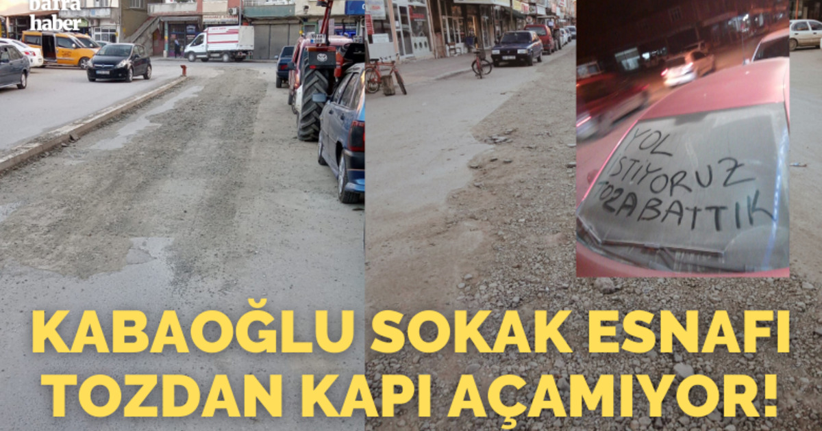 Kabaoğlu Sokak Esnafı Tozdan Kapı Açamıyor!