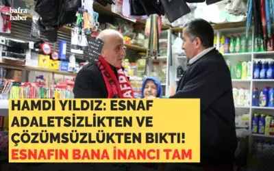 Hamdi Yıldız: Pazaryeri Esnafının Bana İnancı Tam