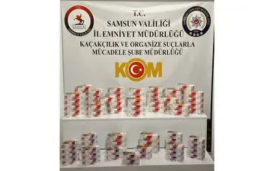 Samsun’da 15 bin 400 adet sahte bandrollü makaron ele geçirildi
