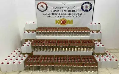 Samsun’da 1 ton etil alkol ele geçirildi
