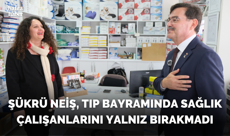 Şükrü Neiş, Tıp BayramındaSağlık Çalışanlarını Yalnız Bırakmadı - Yeniden Refah Partisi Bafra Belediye Başkan Adayı (YRP)  Şükrü Neiş, 14 Mart Tıp Bayramı vesilesiyle, Bafra Devlet Hastanesi Başhekimi Uzm. Dr. Alaiddin Domaç ve sağlık sektörü çalışanlarına bir dizi ziyaret gerçekleştirdi.