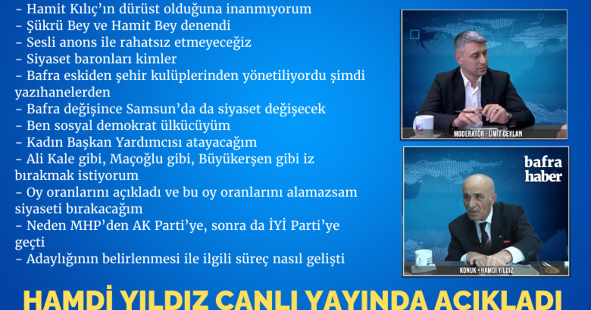 Hamdi Yıldız Canlı Yayında 