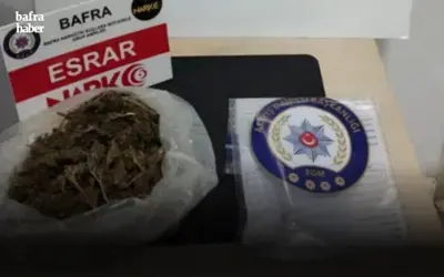 Bafra Narkotik Fatih Mahallesi'nde uyuşturucu ele geçirdi