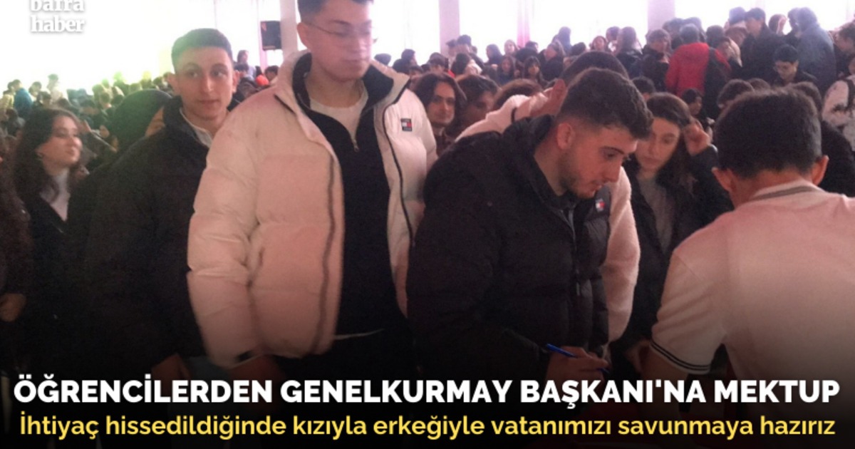 Öğrencilerden Genelkurmay Başkanı’na mektup