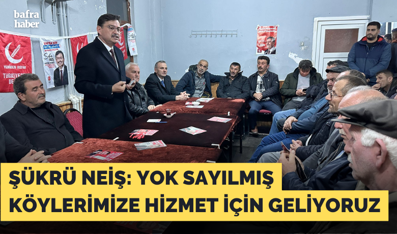 Şükrü Neiş: Yok SayılmışKöylerimize Hizmet İçin Geliyoruz - Proganda içerir - Köylere yıllardır gereken değerin verilmediğini ve artık bu devrin sona ereceğini belirten Şükrü Neiş, “Yok sayılmış köylerimize hizmet için geliyor. Artık köylerimiz ötekileştirilemeyecek” diye konuştu.