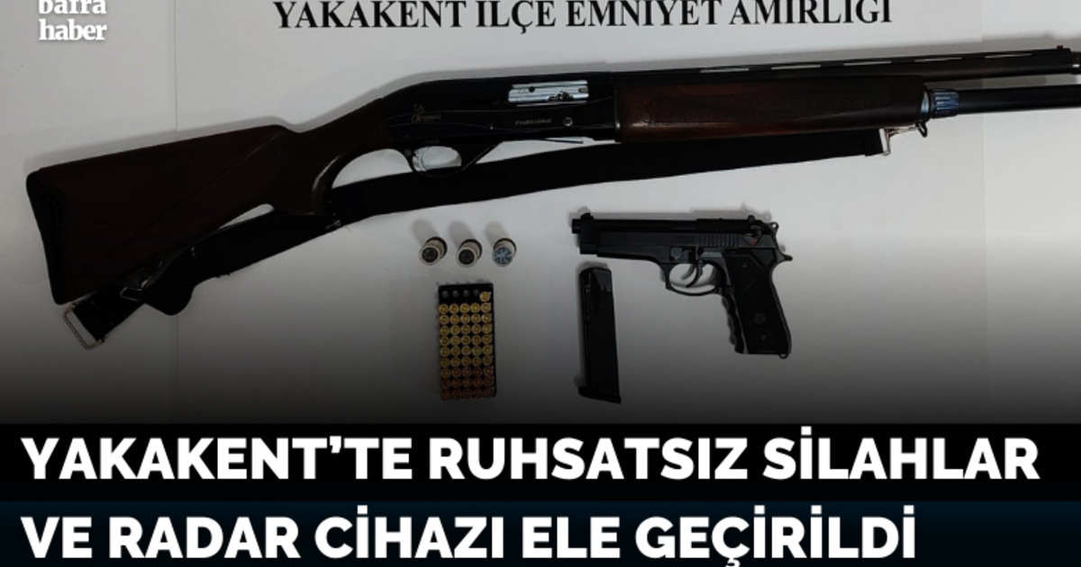 Ruhsatsız silah ve radar tespit cihazı ele geçirildi