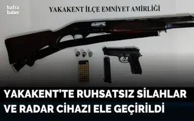 Ruhsatsız silah ve radar tespit cihazı ele geçirildi