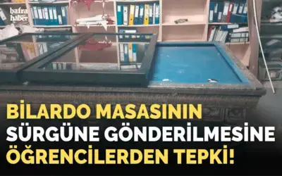 Bilardo Masasının Sürgüne Gönderilmesi Öğrencilerden Tepki!