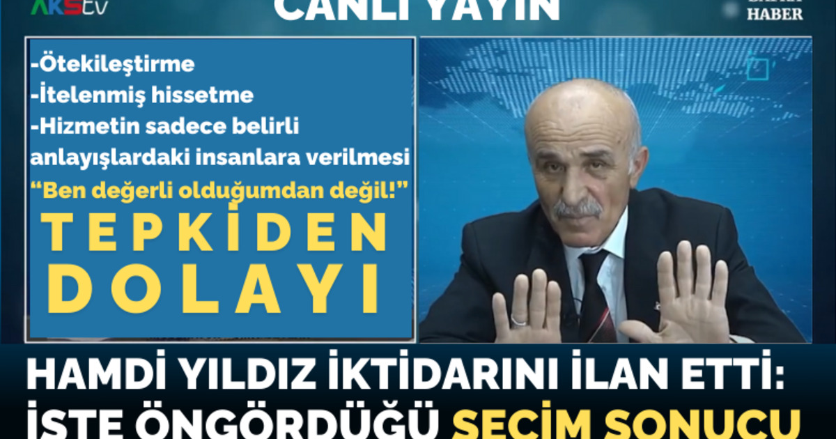 Hamdi Yıldız İktidarını İlan Etti: İşte Öngördüğü Seçim Sonucu 