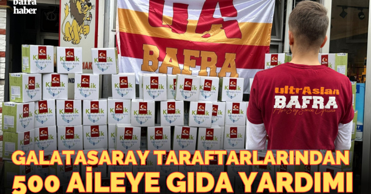 Galatasaray taraftarlarından 500 aileye gıda yardımı