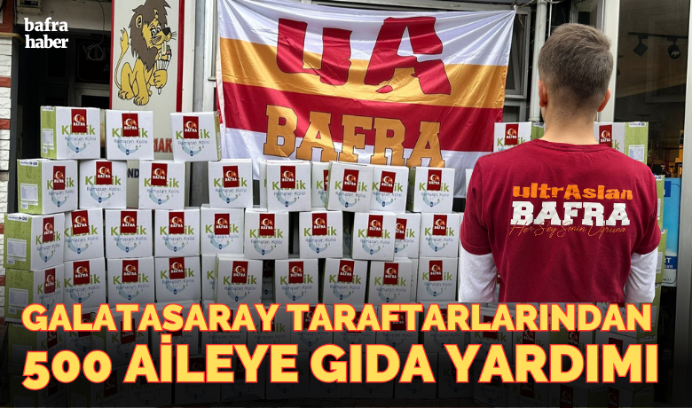 Galatasaray taraftarlarından 500aileye gıda yardımı
