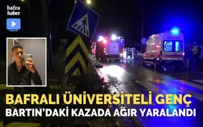 Bafralı Üniversiteli Genç Bartın'daki Kazada Ağır Yaralandı