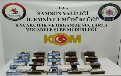 Samsun’da 11 bin adet dolu makaron ele geçirildi
