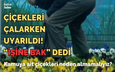 Çiçekleri Sökerken Uyarıldı, “işine Bak!” Dedi…