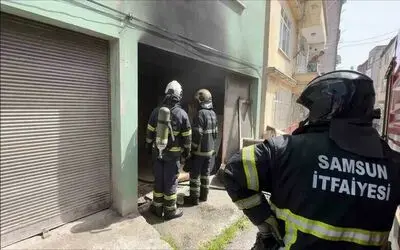 Samsun’da depo yangını

