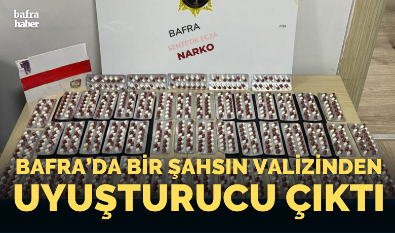 Bafra'da bir şahsın valizinden uyuşturucu çıktı - Samsun’un Bafra ilçesinde valizinde uyuşturucu madde ele geçen şahıs gözaltına alındı.
